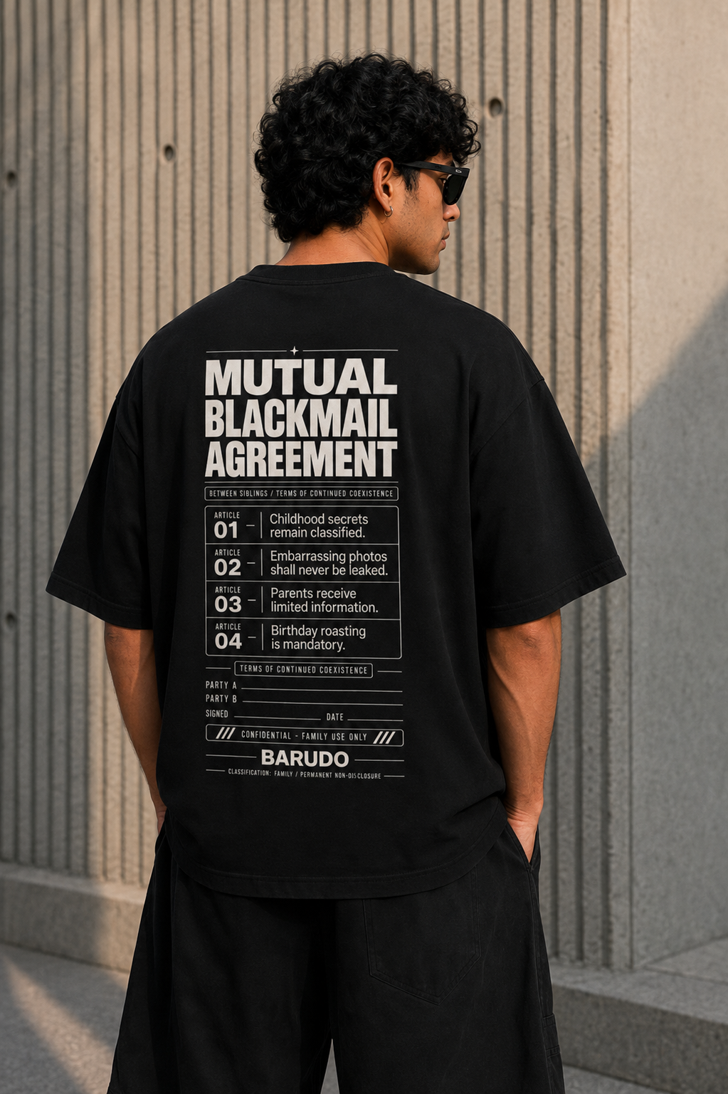 Mutual Blackmail Agreement — Oversized T-Shirt