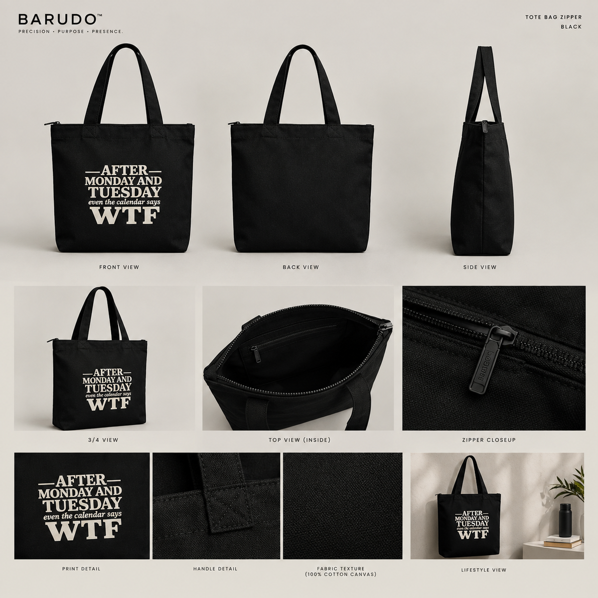 Tote Bag Zipper