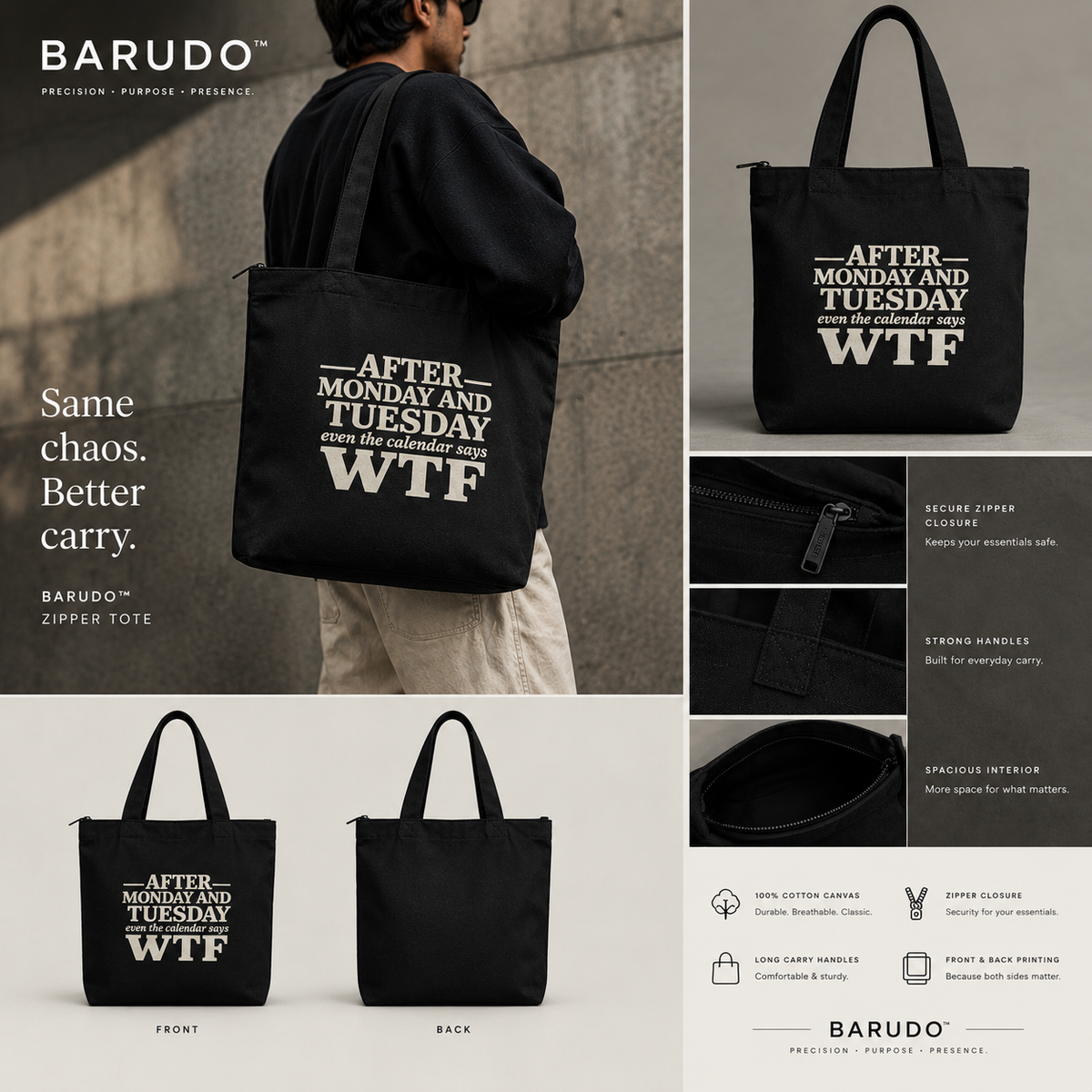 Tote Bag Zipper