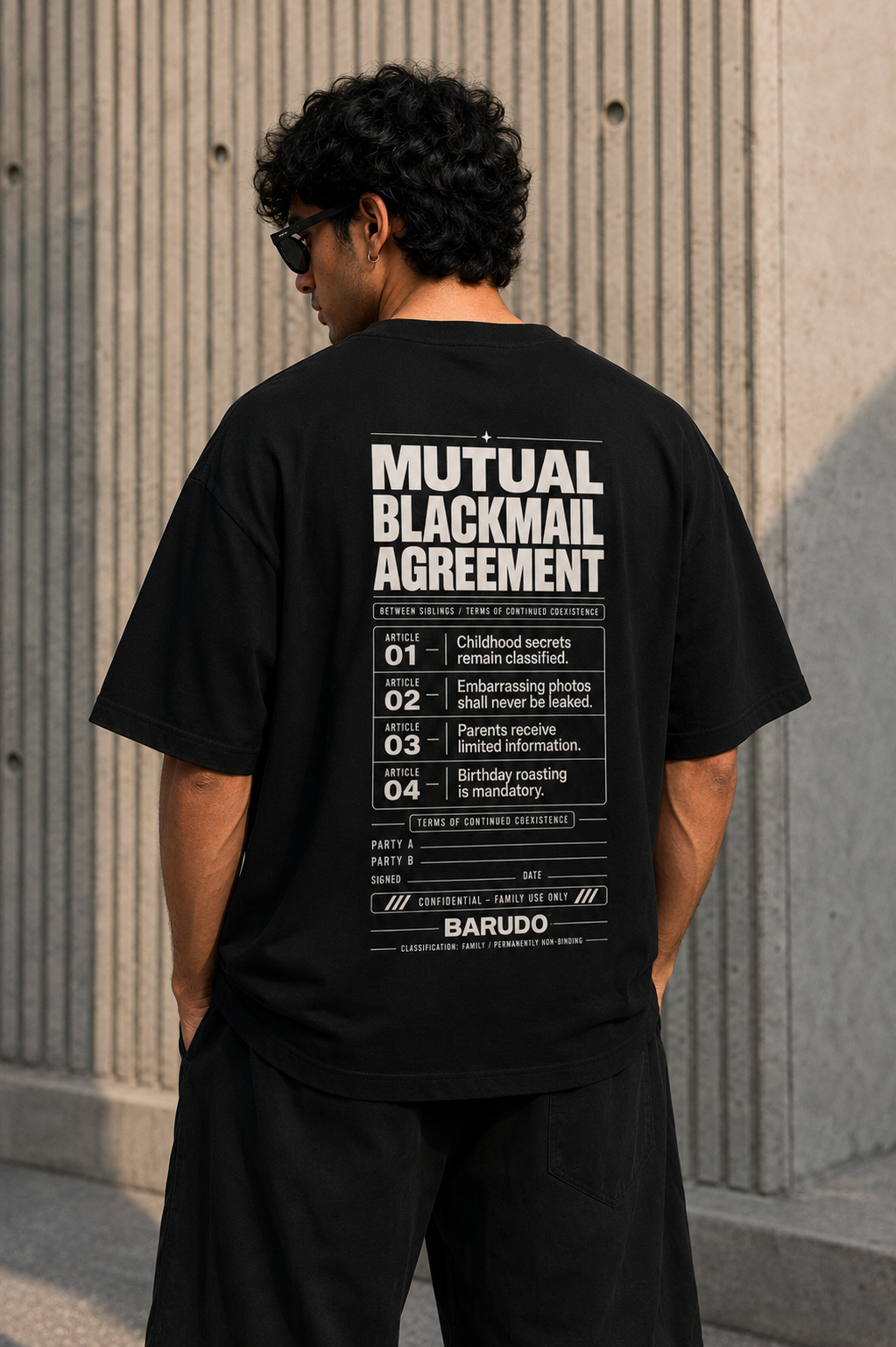 Mutual Blackmail Agreement — Oversized T-Shirt